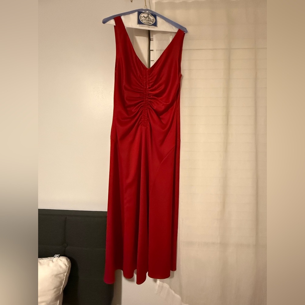 Maggy London Vibrant Red Maxi Dress